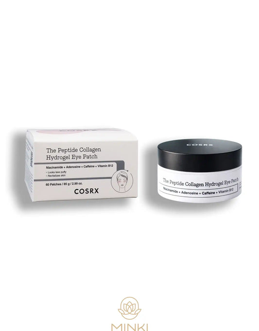 COSRX The Peptide Collagen Hydrogel Eye Patch en su envase junto a la caja original