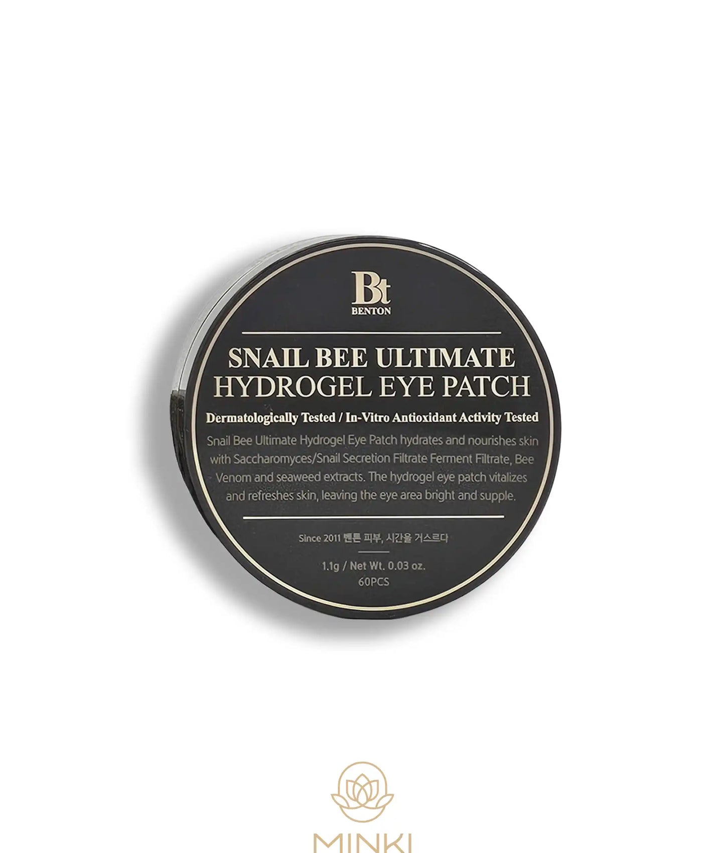 BENTON Snail Bee Ultimate Hydrogel Eye Patch -  Parches de contorno de ojos con baba de caracol y veneno de abeja 60 uds.