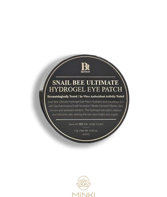 BENTON Snail Bee Ultimate Hydrogel Eye Patch -  Parches de contorno de ojos con baba de caracol y veneno de abeja 60 uds.