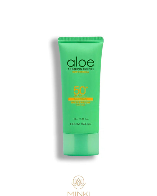 HOLIKA HOLIKA Aloe Soothing Essence Waterproof Sun Gel SPF50+/PA++++ - Gel solar resistente al agua 100 ml