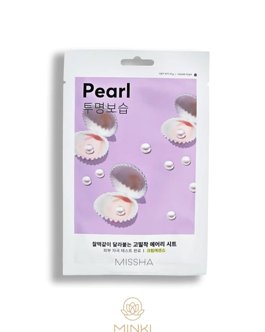 MISSHA Airy Fit Pearl Sheet Mask - Mascarilla iluminadora de perla 19 g