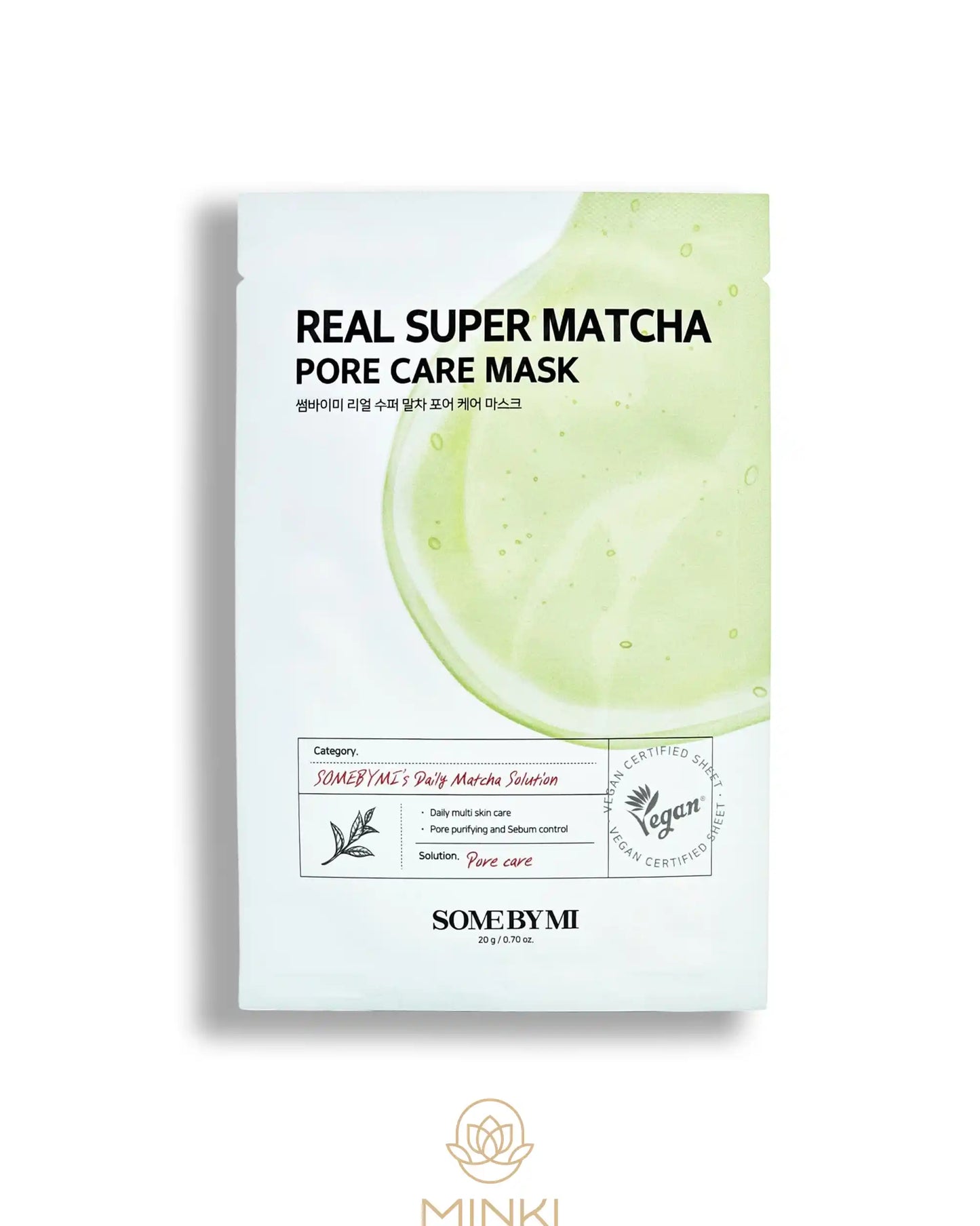 SOME BY MI Real Super Matcha Pore Care Mask - Mascarilla de tejido para poros 20 g