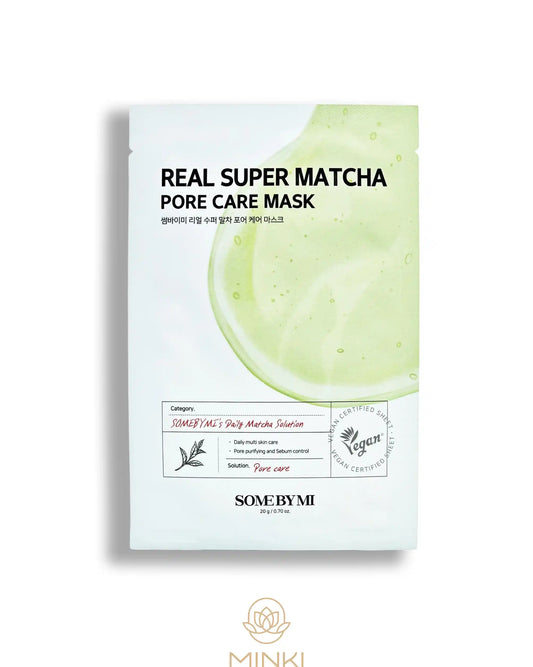 SOME BY MI Real Super Matcha Pore Care Mask - Mascarilla de tejido para poros 20 g