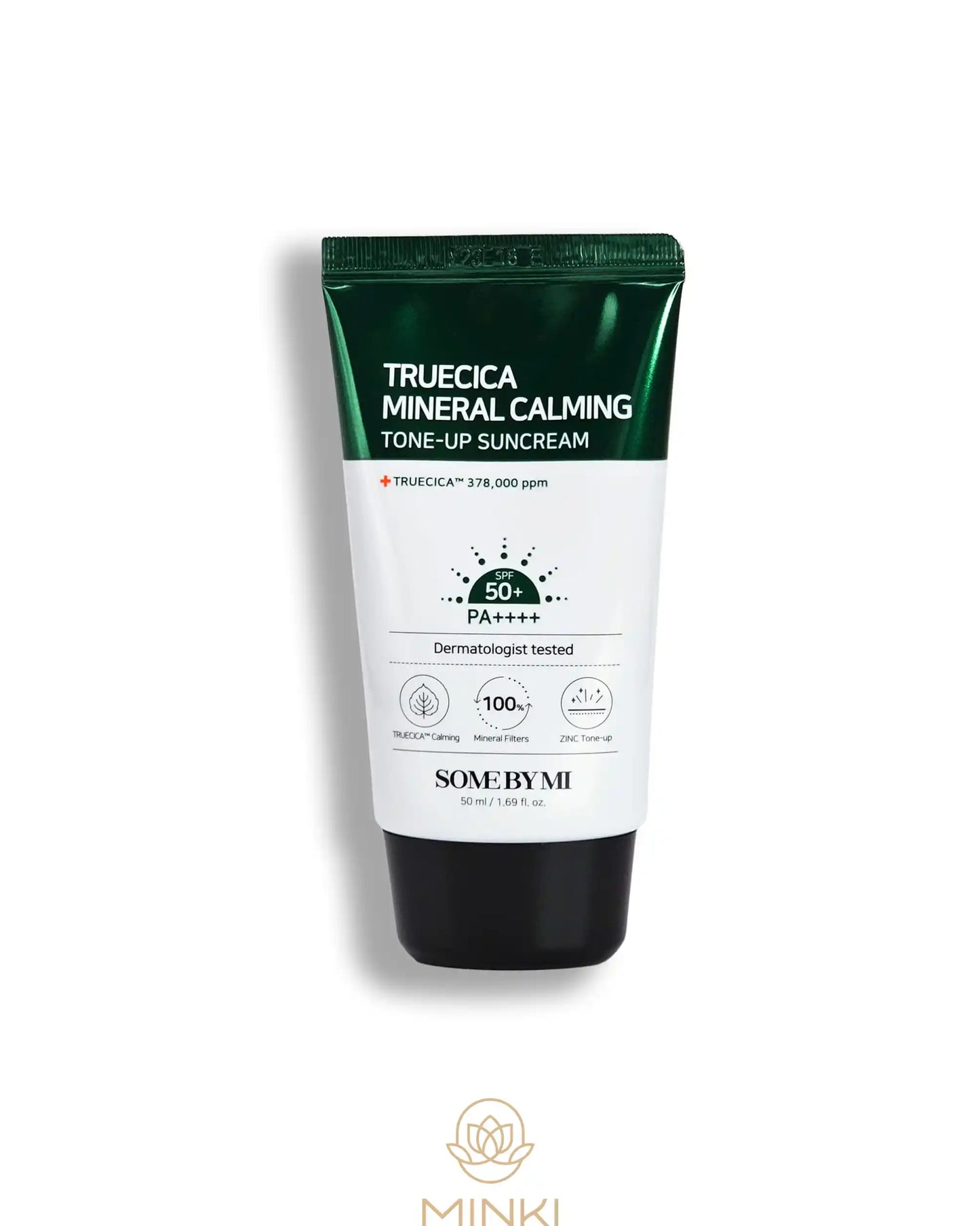 SOME BY MI TrueCICA Mineral Calming Tone-Up Suncream SPF50+/PA++++ - Protector solar de base mineral 50 ml