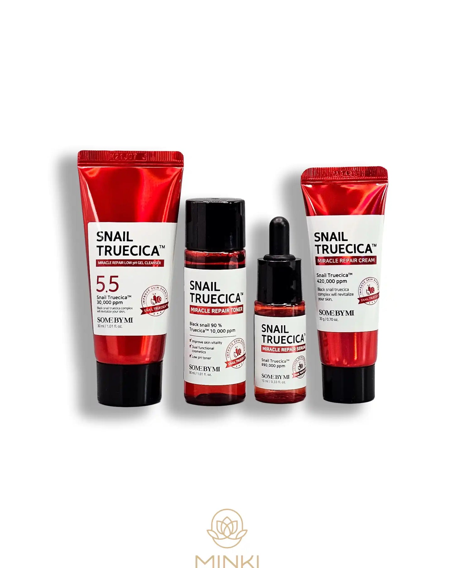 SOME BY MI Snail TrueCICA Miracle Repair Starter Kit - Kit reparador de baba de caracol