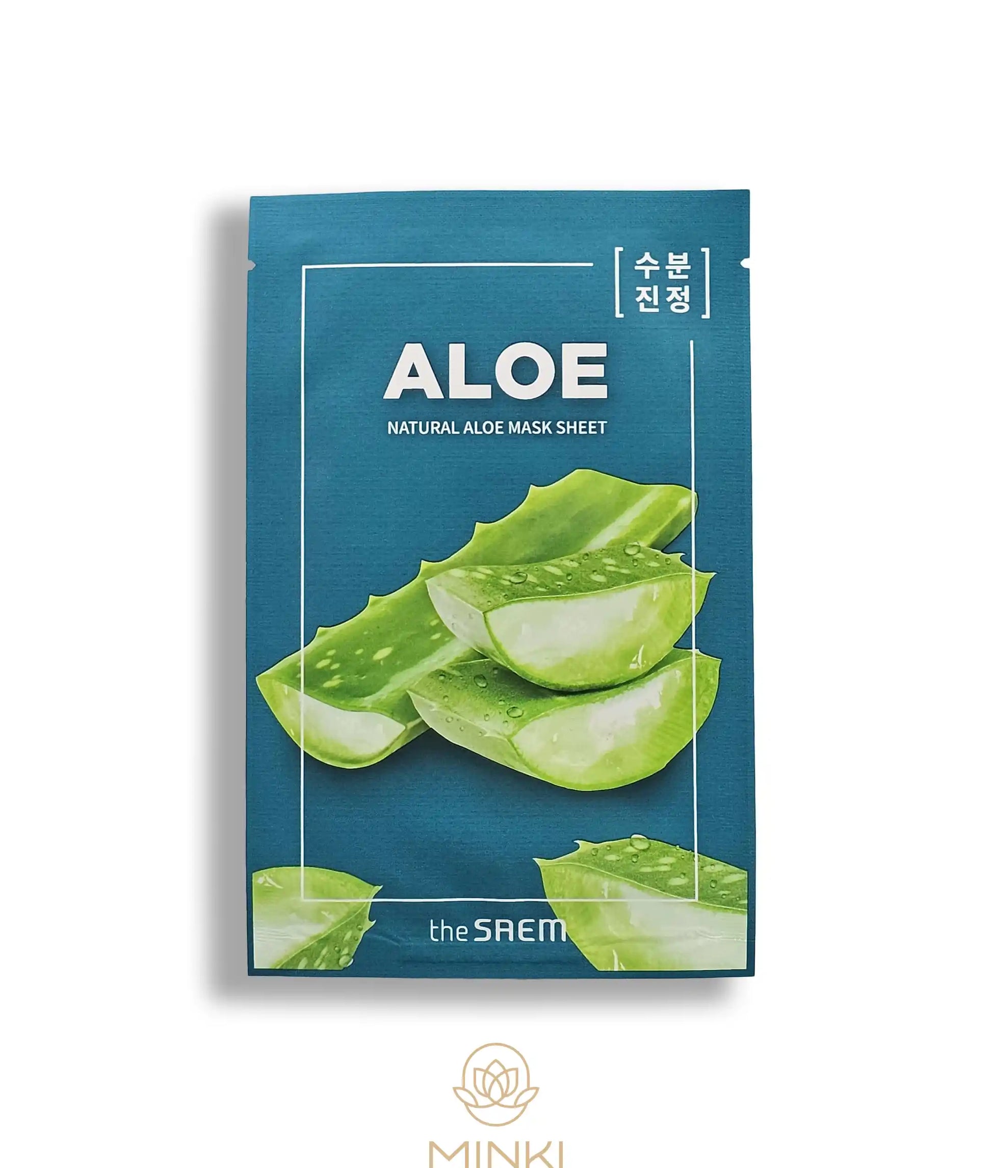 THE SAEM Natural Aloe Mask Sheet - Mascarilla calmante de aloe vera 21 ml