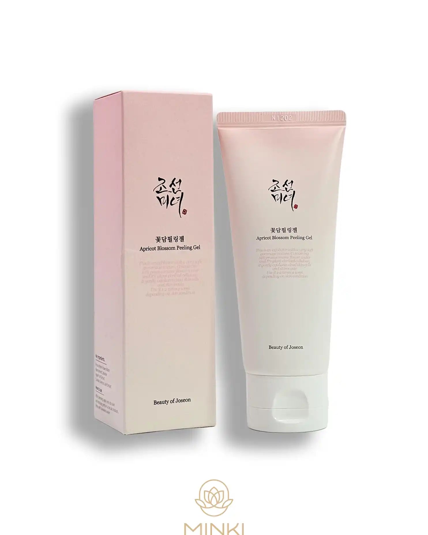 BEAUTY OF JOSEON Apricot Blossom Peeling Gel en su envase junto a la caja original