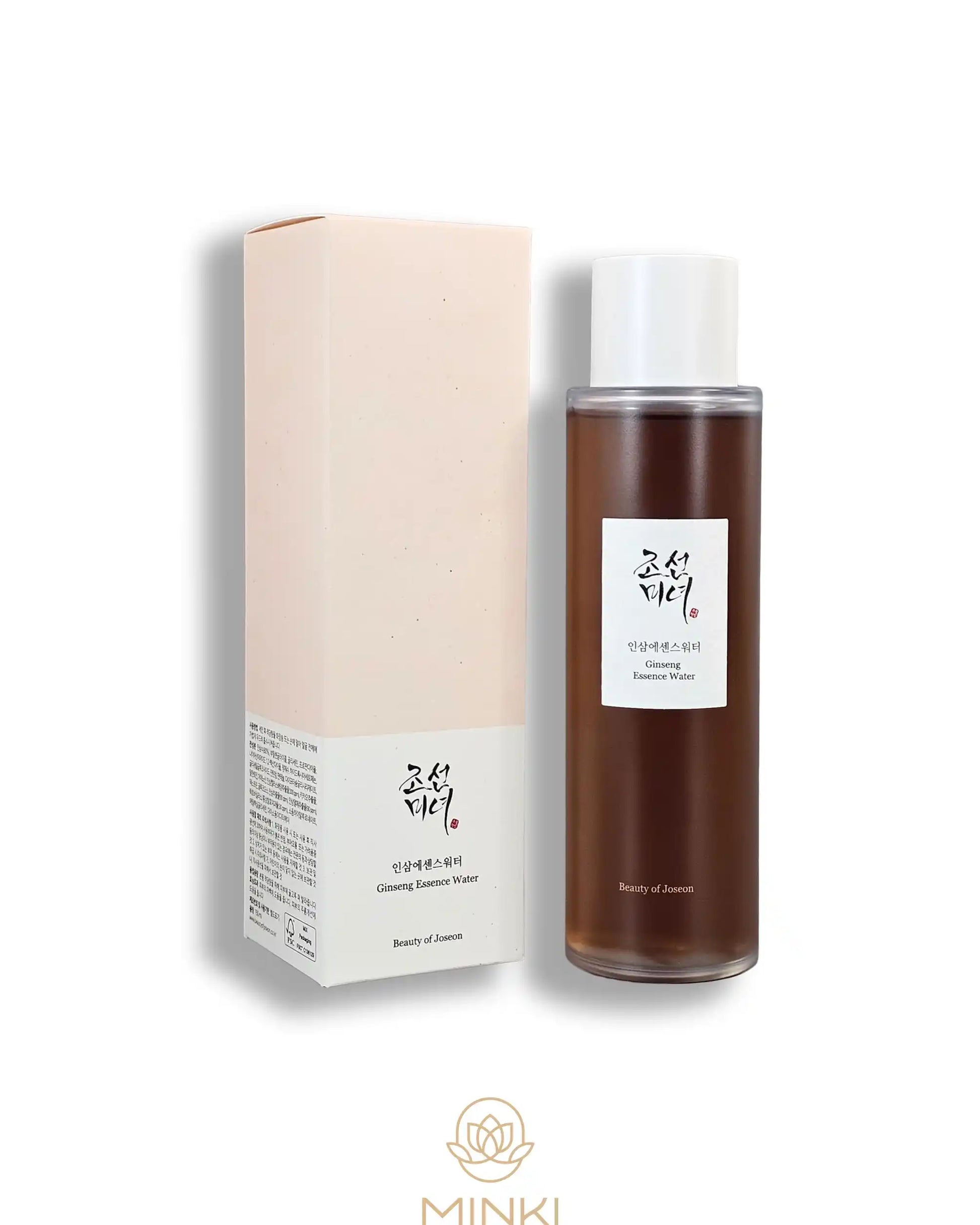 BEAUTY OF JOSEON Ginseng Water Essence en su envase junto a la caja original