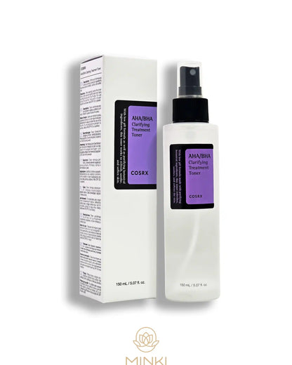 COSRX AHA/BHA Clarifying Treatment Toner en su envase junto a la caja original