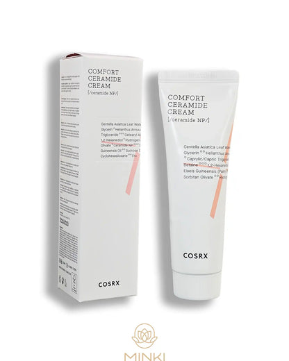 COSRX Balancing Comfort Ceramide Cream en su envase junto a la caja original
