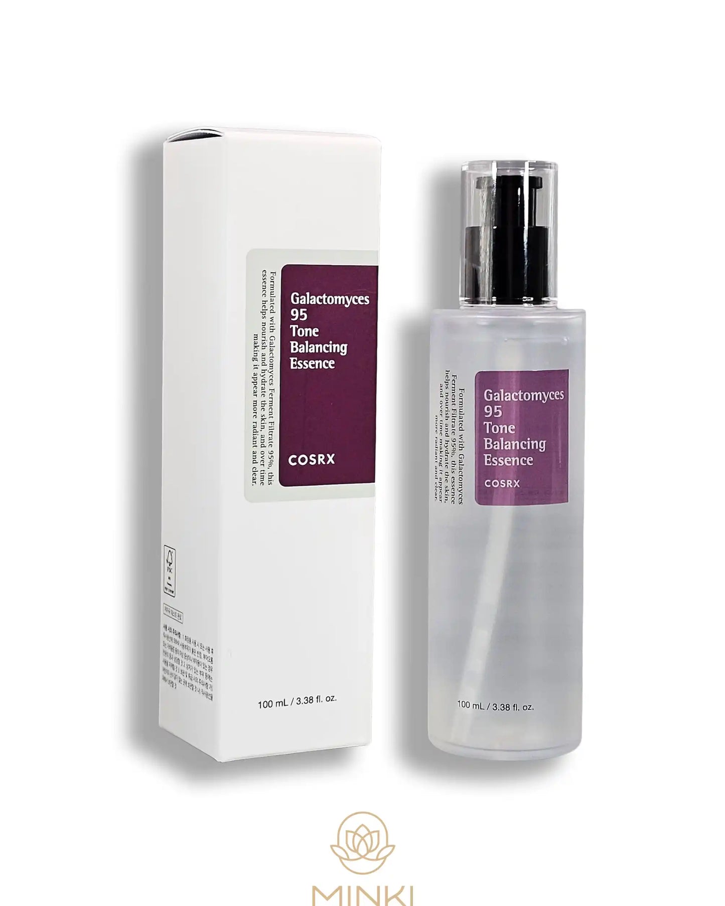 COSRX Galactomyces 95 Tone Balancing Essence en su envase junto a la caja original
