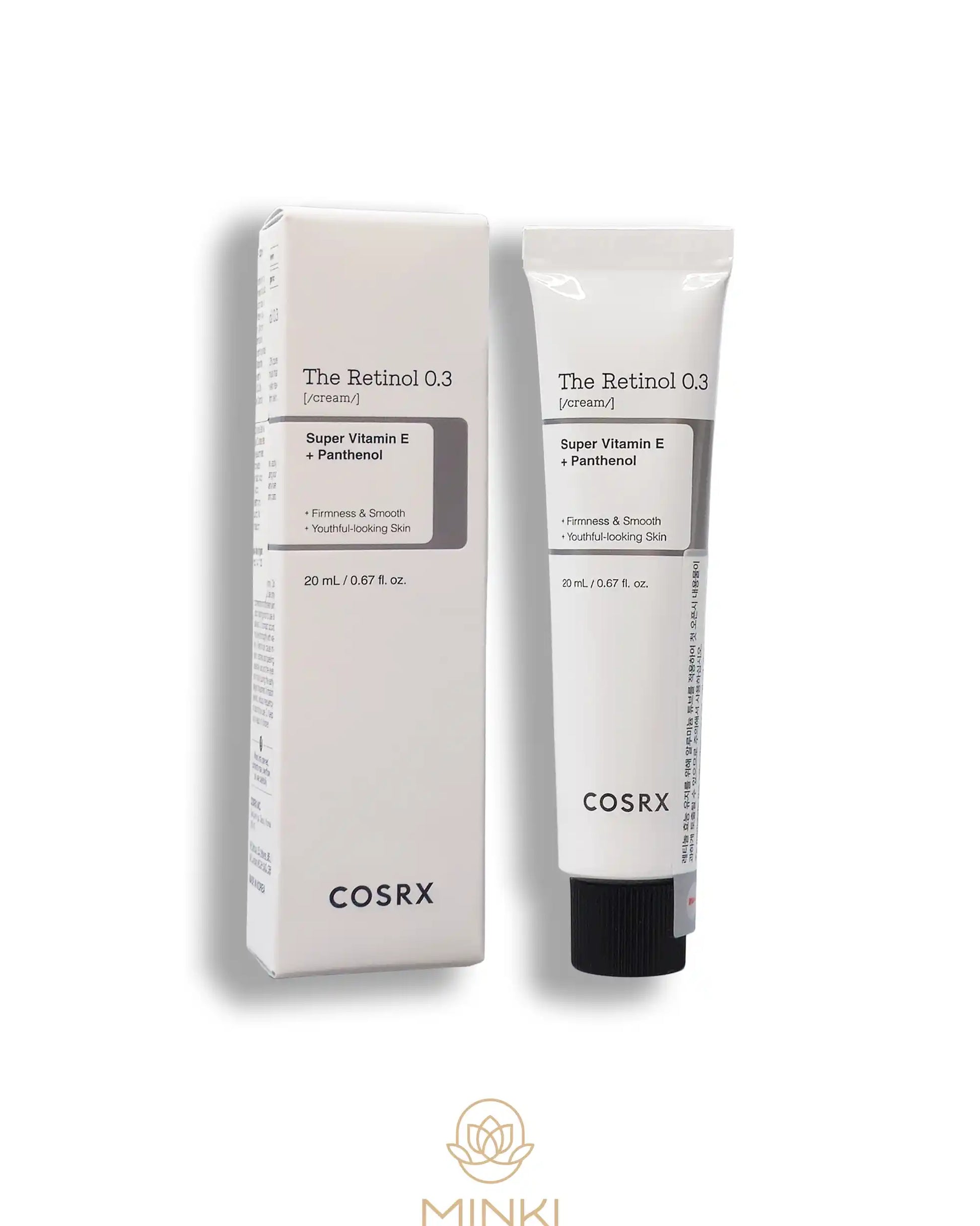COSRX The Retinol 0.3 Cream en su envase junto a la caja original