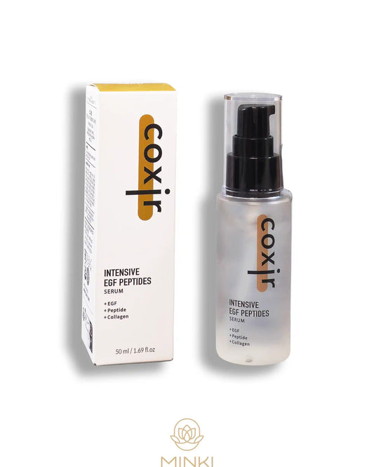 COXIR Intensive EGF Peptides Serum en su envase junto a la caja original