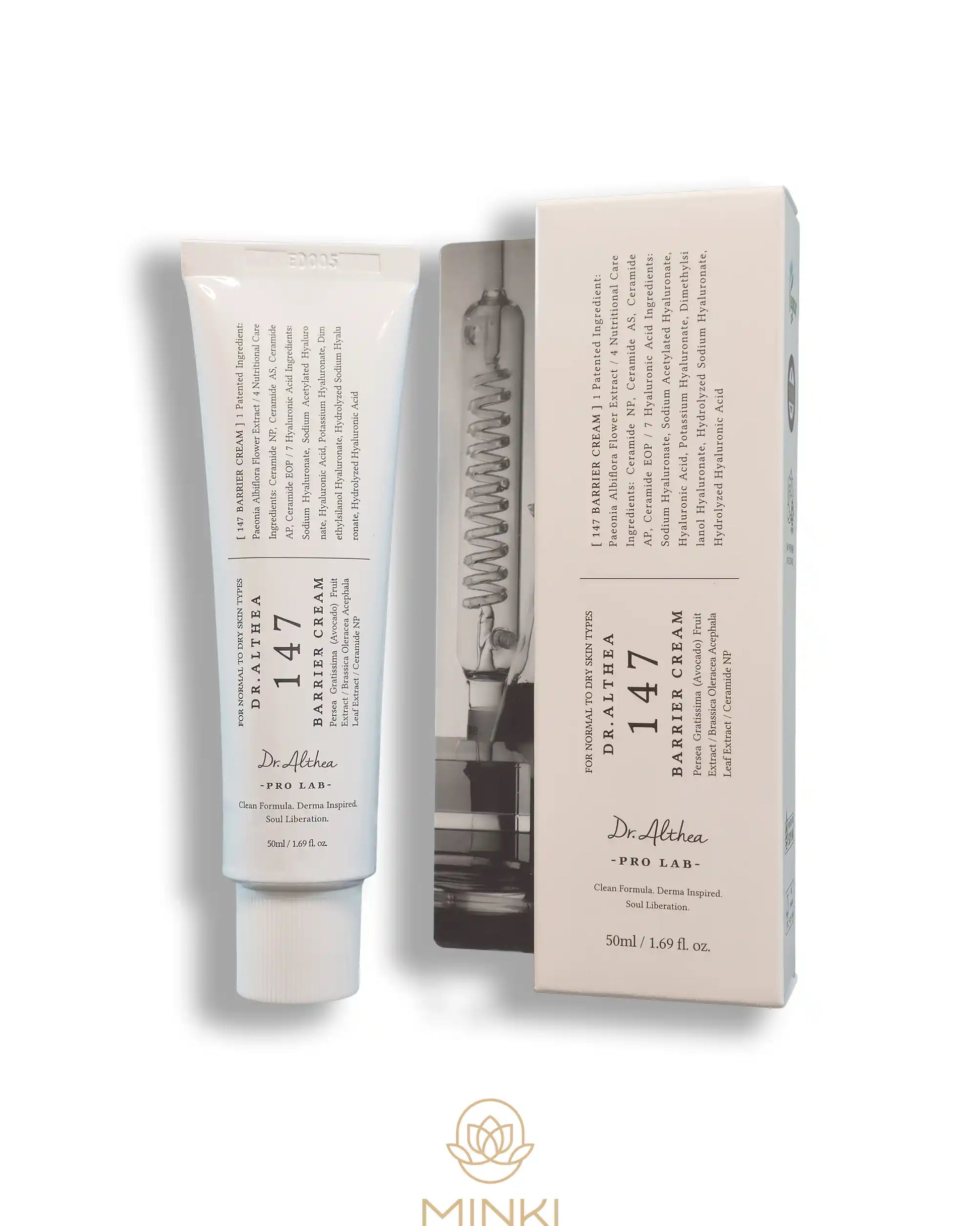 DR. ALTHEA Azulene 147HA Intensive Soothing Cream (147 Barrier Cream) en su envase junto a la caja original
