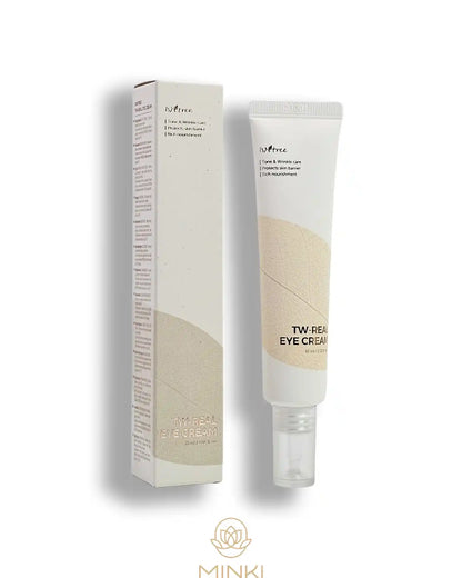 ISNTREE TW-Real Eye Cream en su envase junto a la caja original