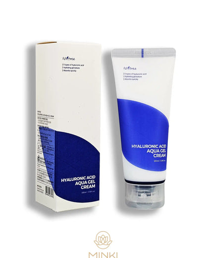 ISNTREE Hyaluronic Acid Aqua Gel Cream en su envase junto a la caja original
