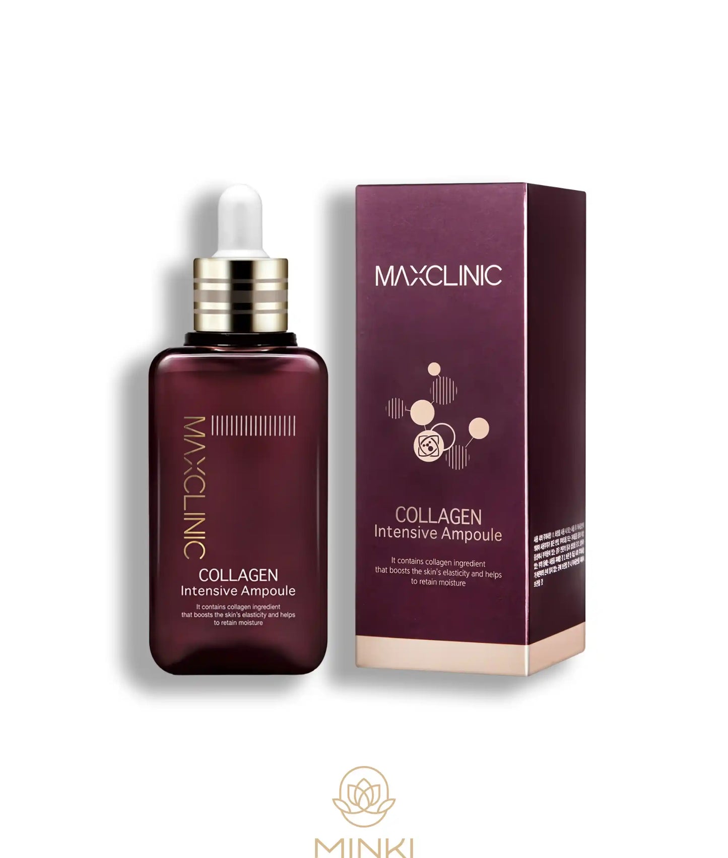 MAXCLINIC Collagen Intensive Ampoule en su envase junto a la caja original
