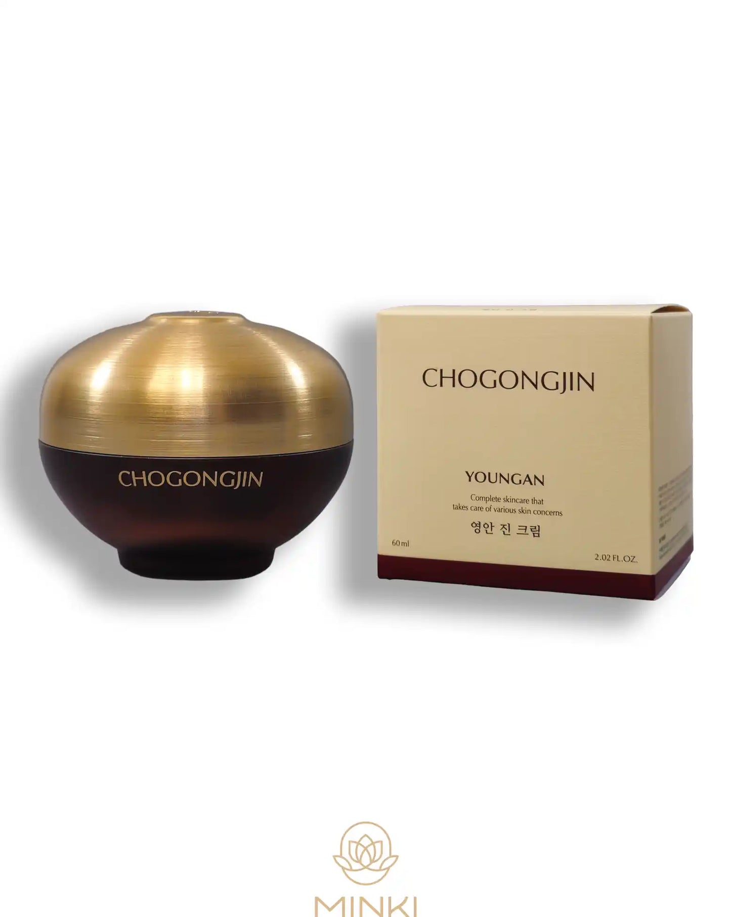 MISSHA Chogongjin Youngan Jin Cream en su envase junto a la caja original