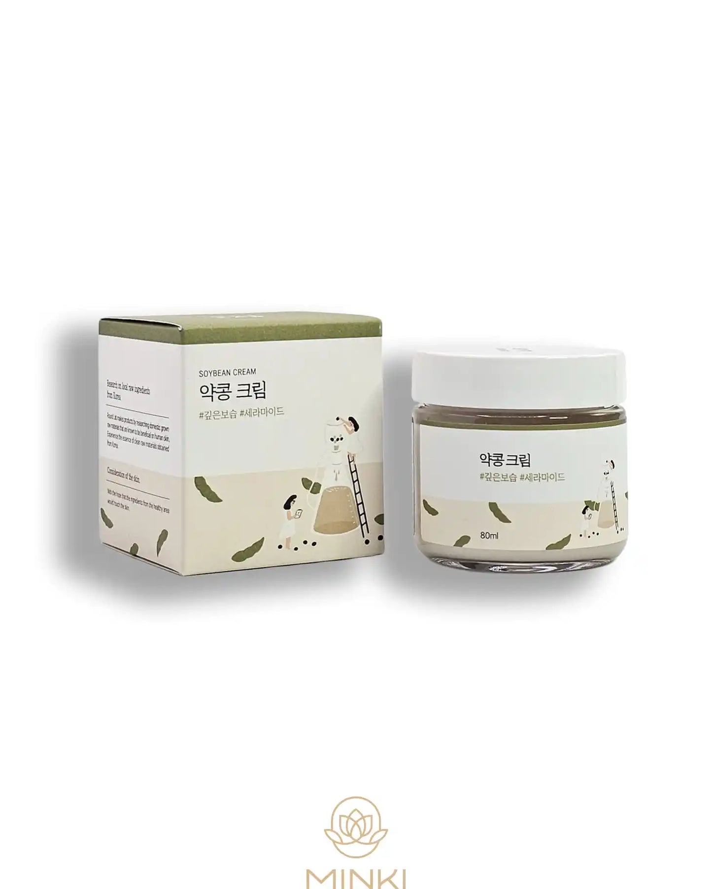 ROUND LAB Soy Bean Nourishing Cream en su envase junto a la caja original