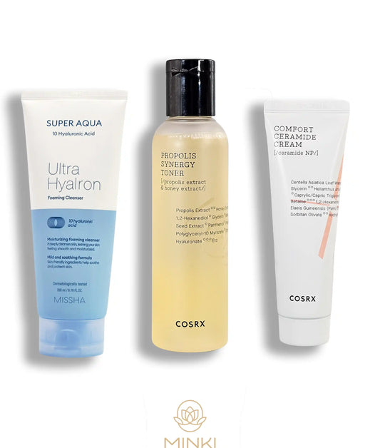 Rutina coreana esencial para piel seca