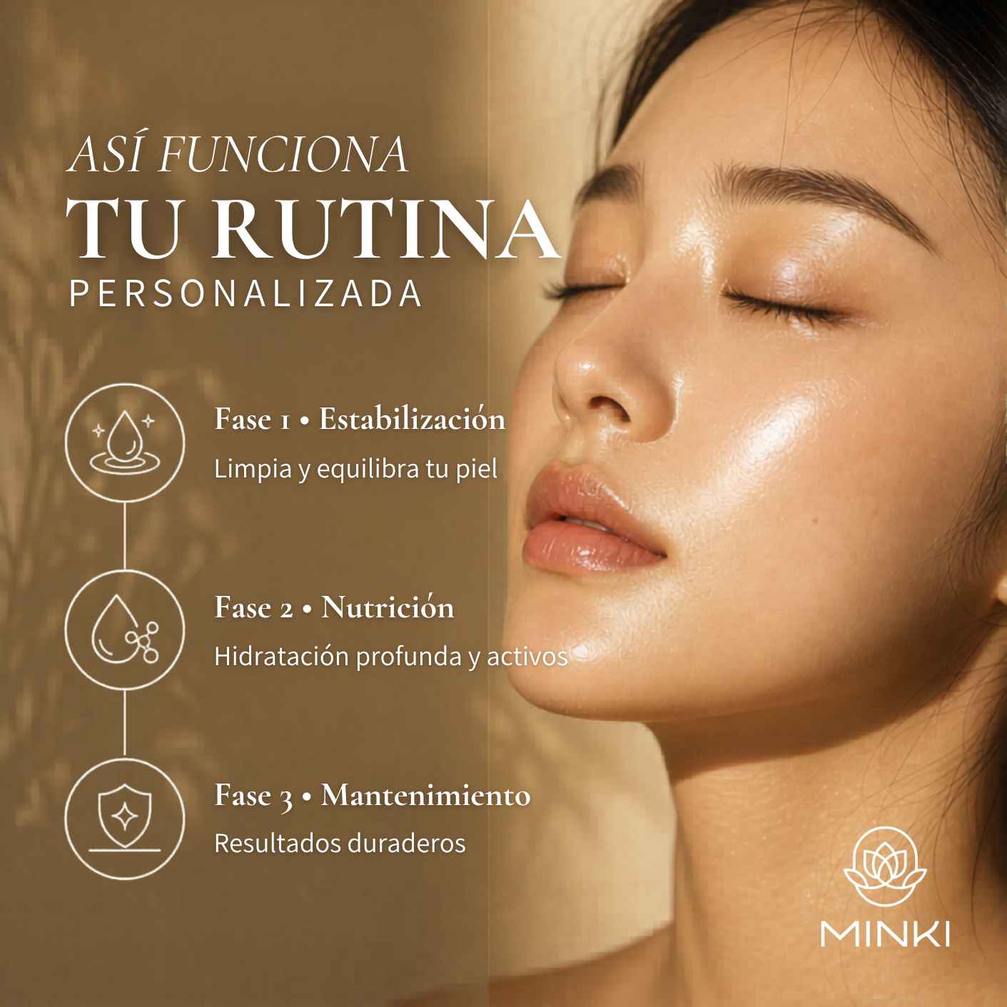 Las tres fases de la rutina personalizada: estabilización, nutrición y mantenimiento