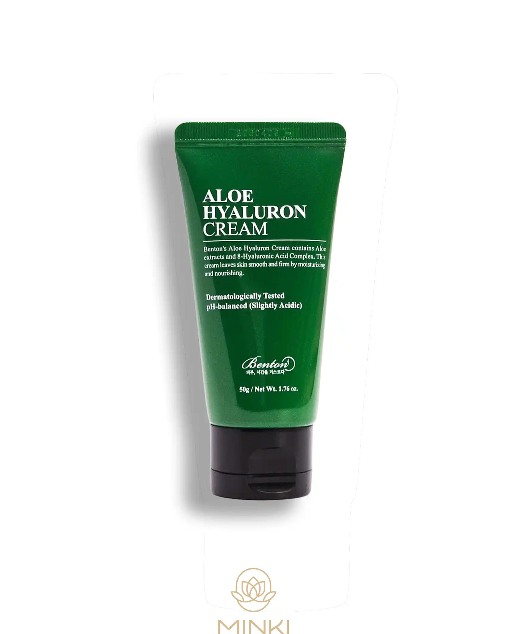 Crema aloe vera ácido hialurónico BENTON, hidratante ligera y calmante para piel sensible