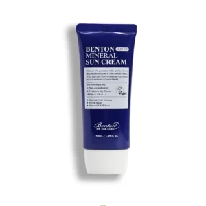 Protector solar mineral Benton Skin Fit SPF50+ textura ligera y calmante