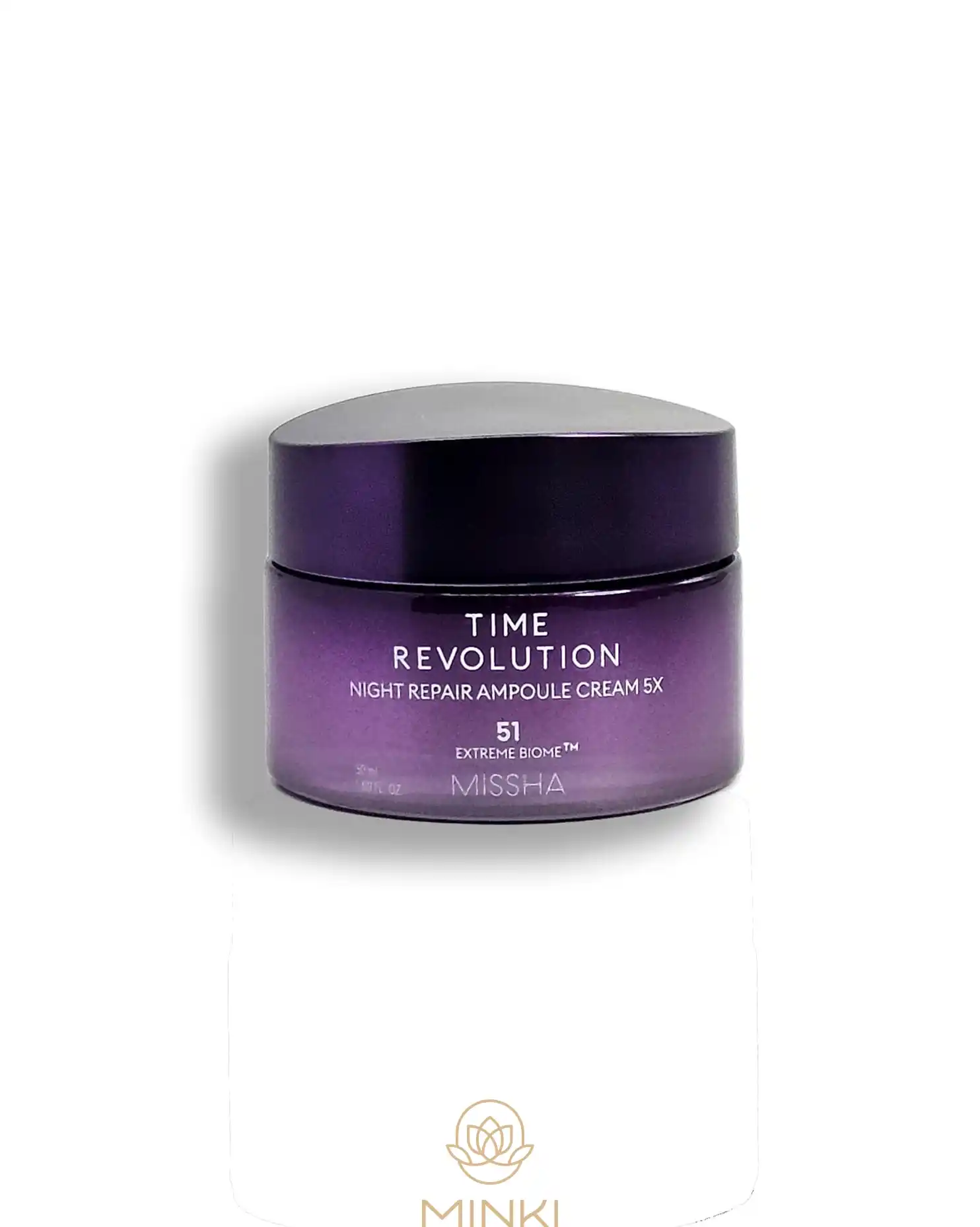 Crema de noche antiedad MISSHA Time Revolution Night Repair 5X, regeneradora y antiarrugas con probióticos. MISSHA Time Revolution Night Repair Ampoule Cream 5X