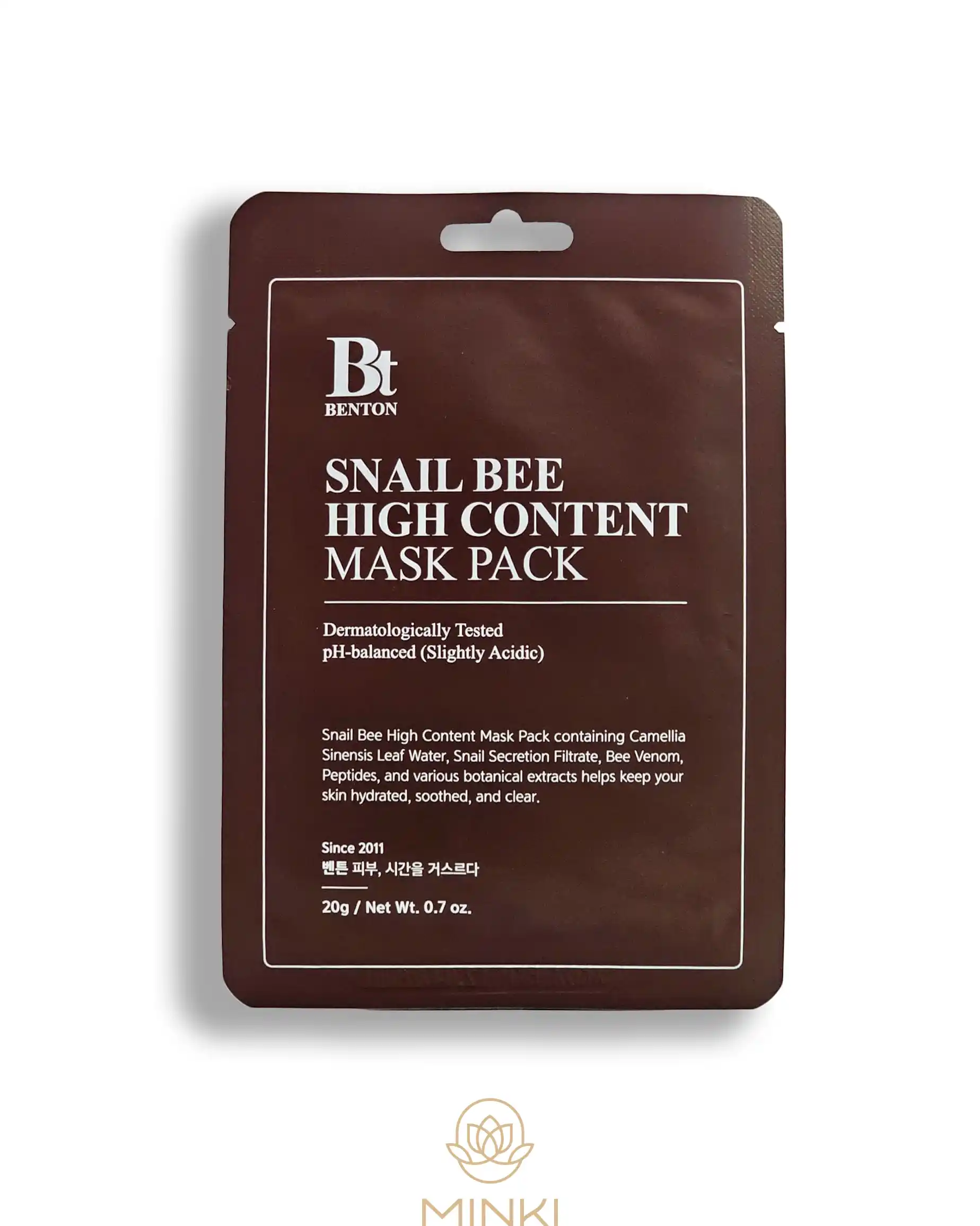 Mascarilla facial de baba de caracol coreana Benton Snail Bee
