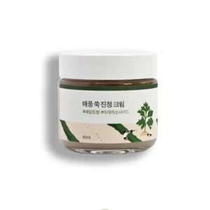 Crema de artemisia ROUND LAB Mugwort Calming Cream, calmante y regeneradora para piel sensible