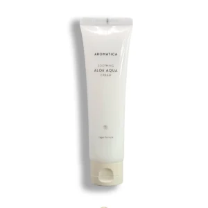 Crema de aloe vera AROMATICA Soothing Aloe Aqua Cream, hidratante orgánica y calmante para piel sensible
