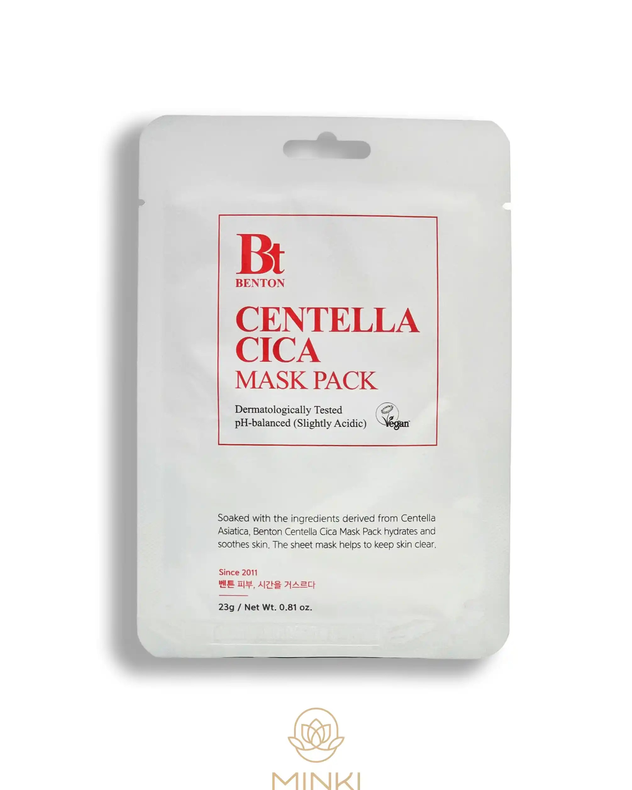 Mascarilla anti rojeces Goodbye Redness Centella Mask de Benton para calmar y reducir el enrojecimiento