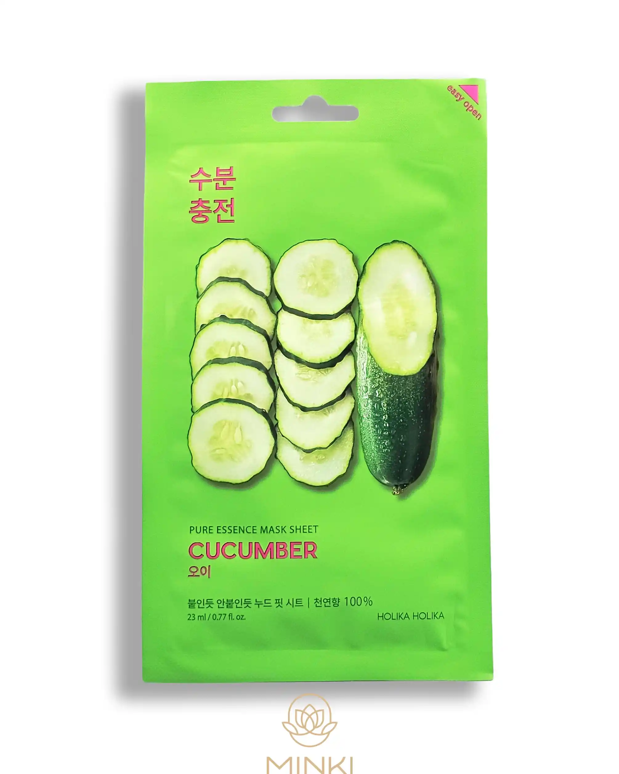 Mascarilla de pepino HOLIKA HOLIKA, hidratante y calmante de cosmética coreana