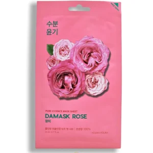 Mascarilla de rosa de damasco HOLIKA HOLIKA, hidratante y revitalizante de cosmética coreana