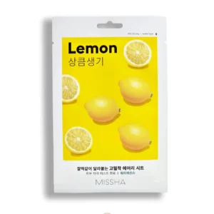 Mascarilla facial con vitamina C de MISSHA con extracto de limón para iluminar e hidratar la piel apagada