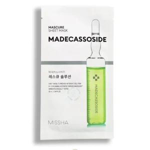 Mascarilla facial MISSHA para piel sensible con madecassoside y ceramidas