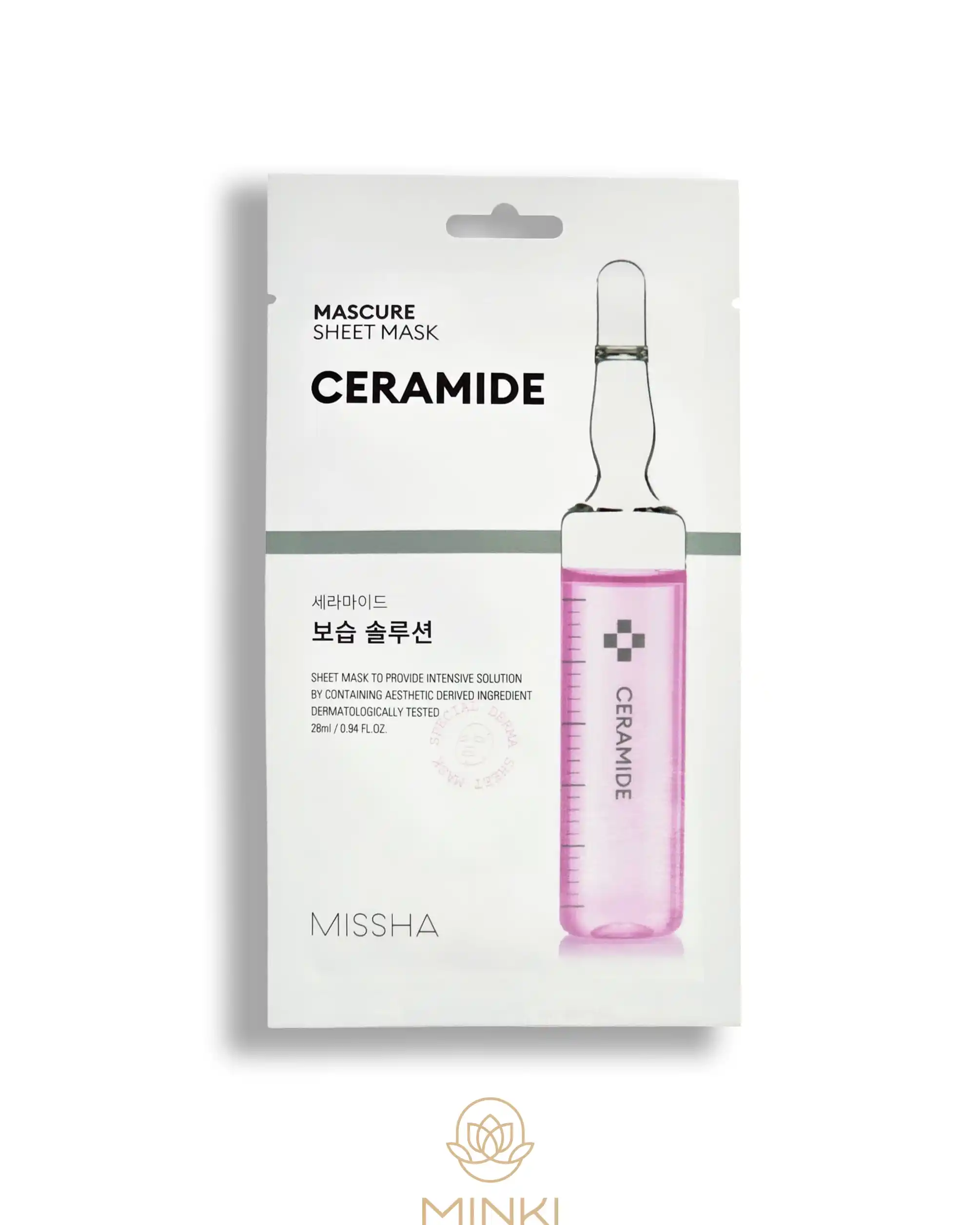 Mascarilla facial coreana de ceramida de MISSHA para piel seca y deshidratada