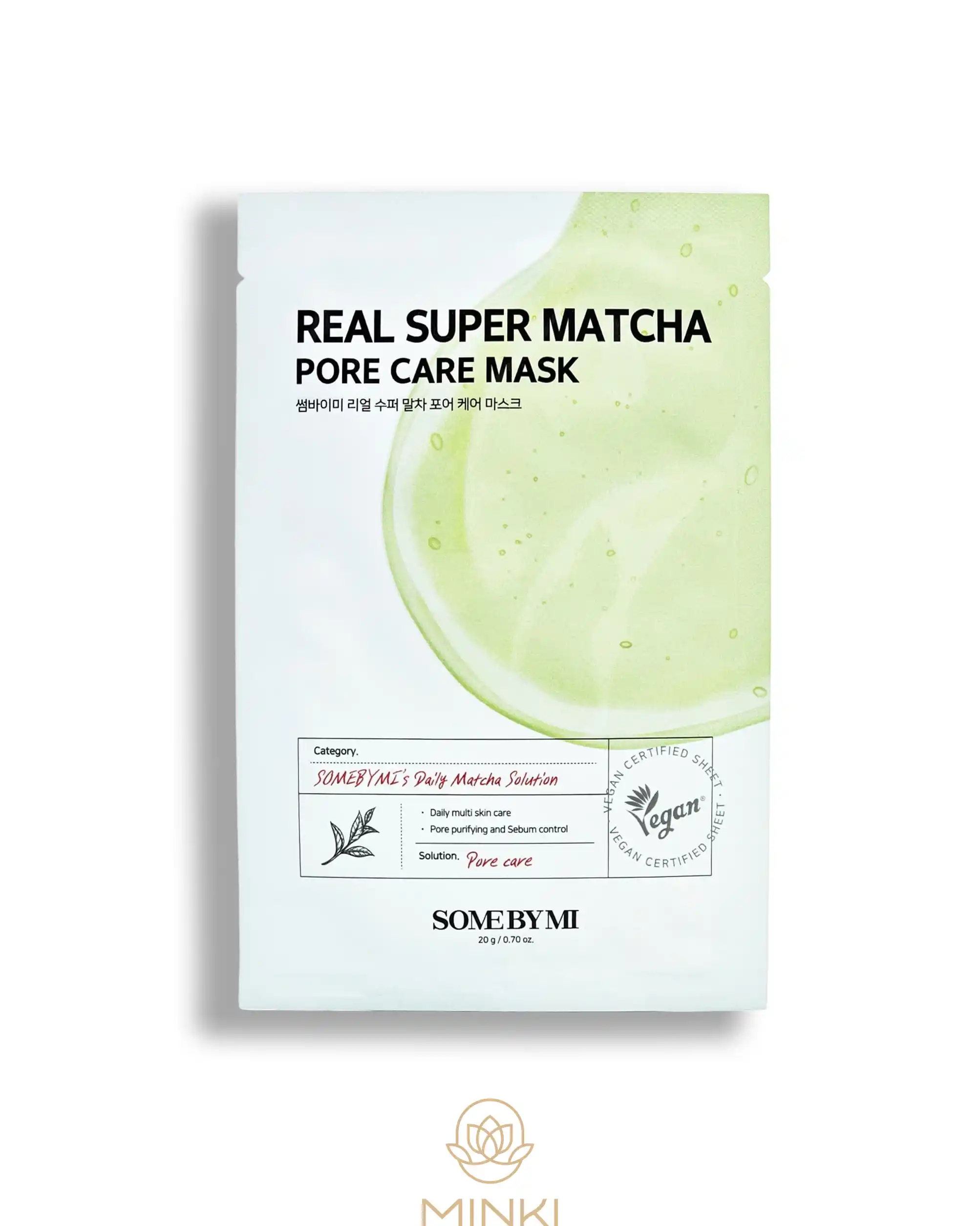 Mascarilla coreana para poros Super Matcha Pore Care de SOME BY MI, purificante y refrescante para piel mixta y grasa