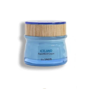 Crema hidratante piel seca THE SAEM Iceland Aqua Moist, agua mineral islandesa y ácido hialurónico
