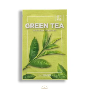 Mascarilla coreana de té verde THE SAEM, hidratante y calmante para piel mixta, grasa y sensible