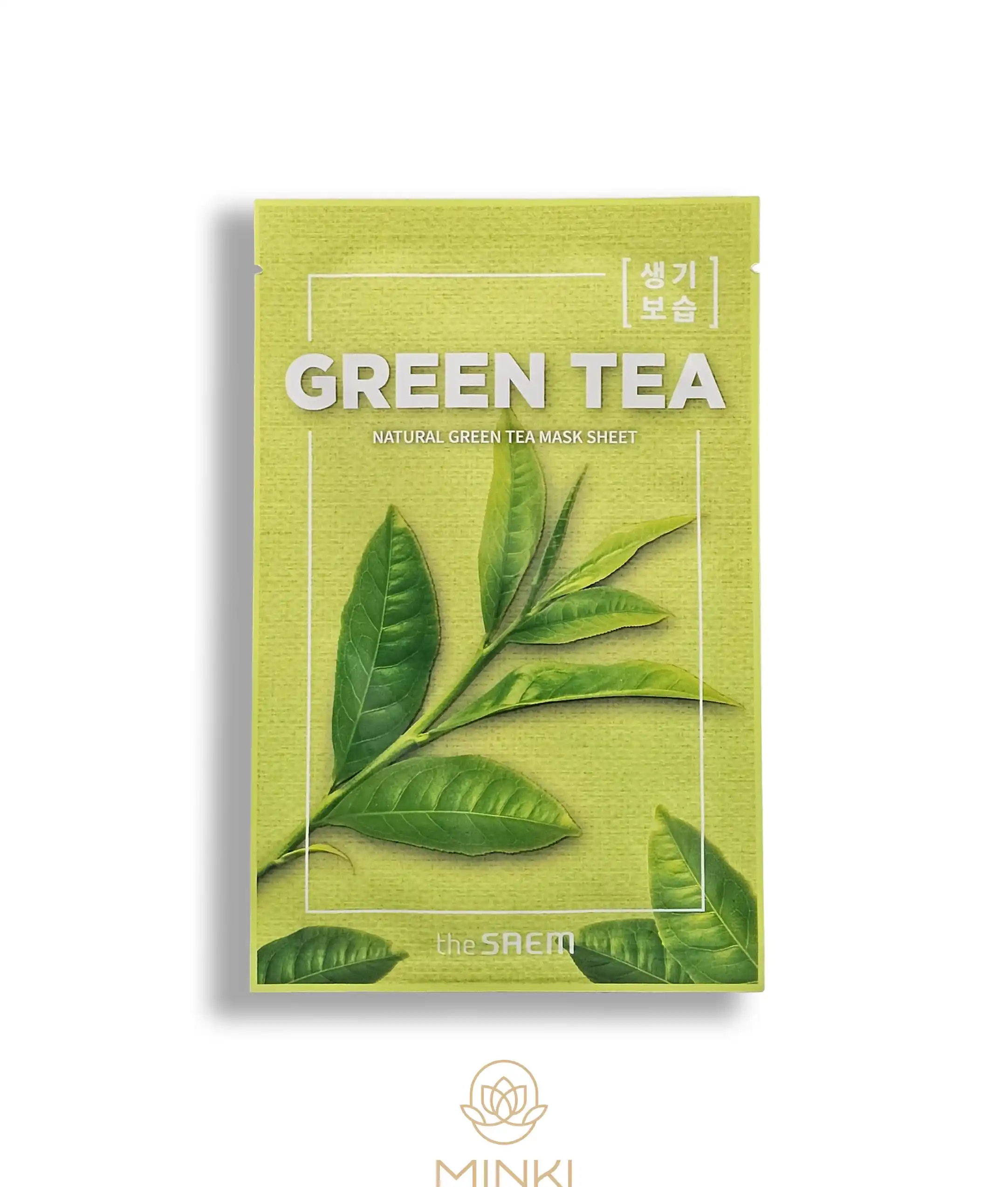 Mascarilla coreana de té verde THE SAEM, hidratante y calmante para piel mixta, grasa y sensible