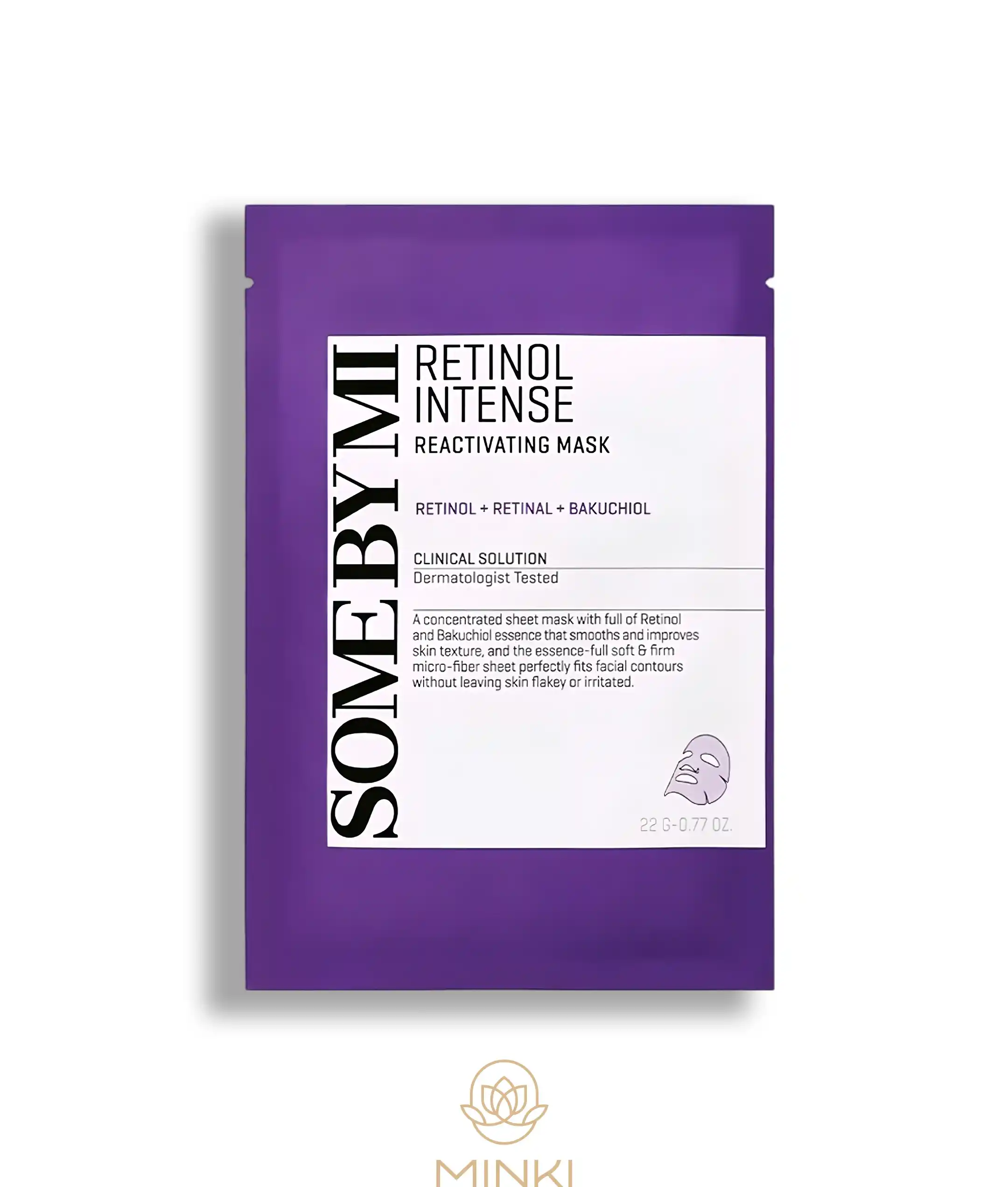 Mascarilla coreana de retinol SOME BY MI , antiedad e hidratante, Retinol Intense Sheet Mask
